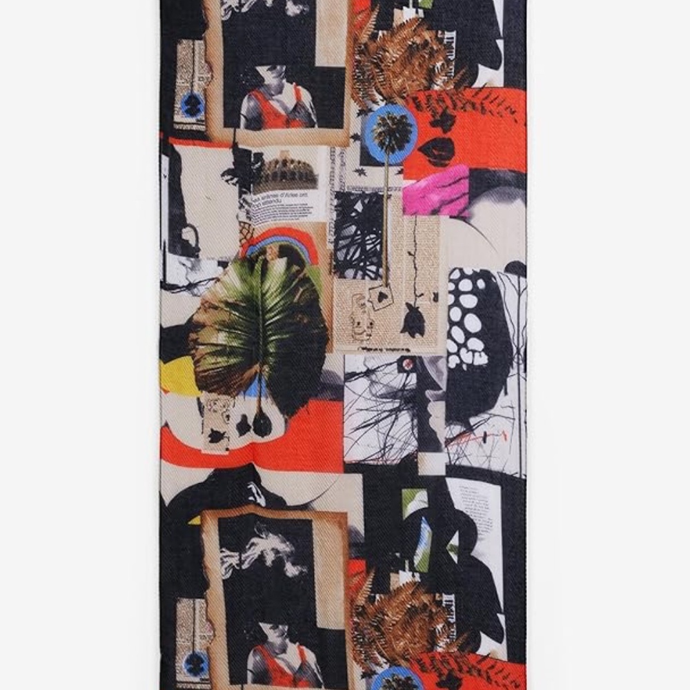 Funky Abstract Multicolor Lightweight Ribbed Desigual Scarf by Christian Lacroix